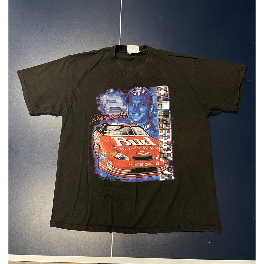 Vintage 2000' Dale Earnhardt Jr NASCAR Racing Tee Shirt Men's XL Y2K